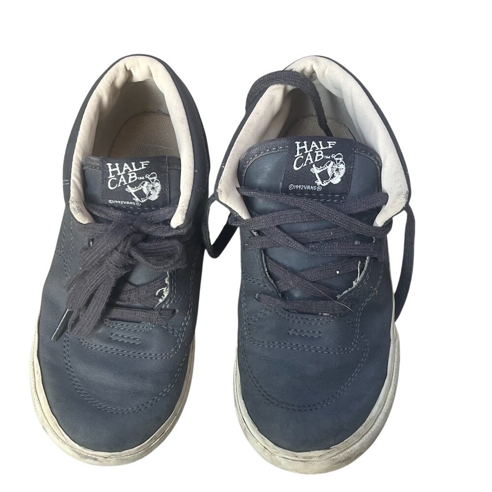 Vans Half Cab Skate Shoes Gray  Mid-Top Lace-Up Waffle Sole Kids 9.5